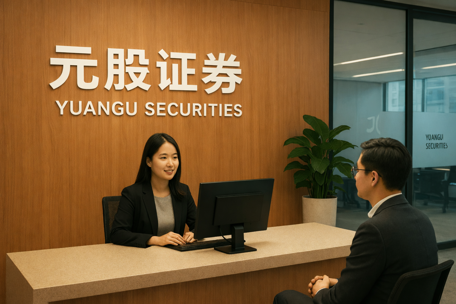 元股证券办公室